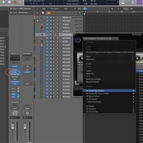 Logic Pro channel strips move